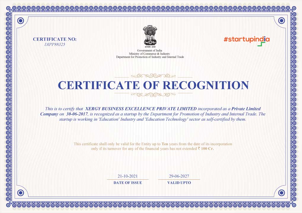 Startup-Certificate-Xergy